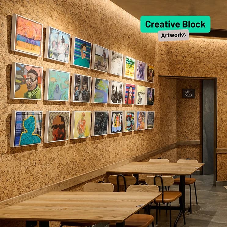 Nando's Barlow park creative block of artworks