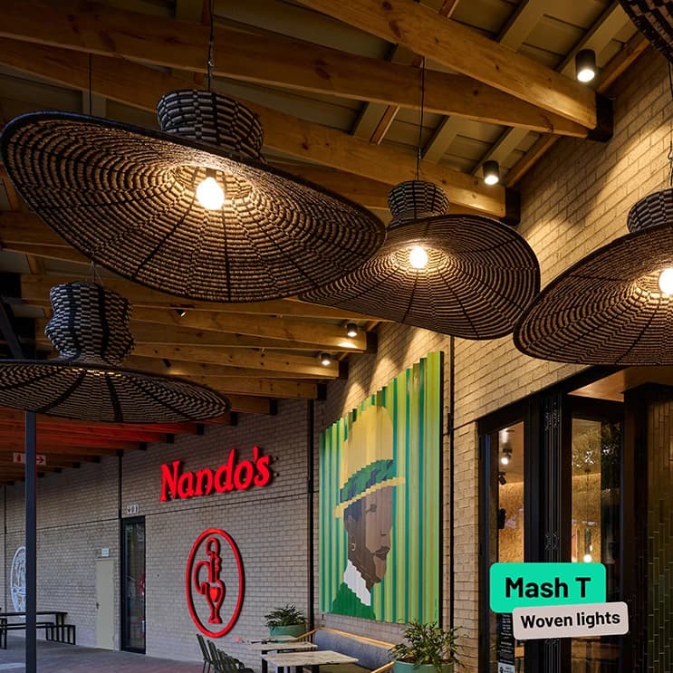 Nando's Barlow park woven lights by Mash T