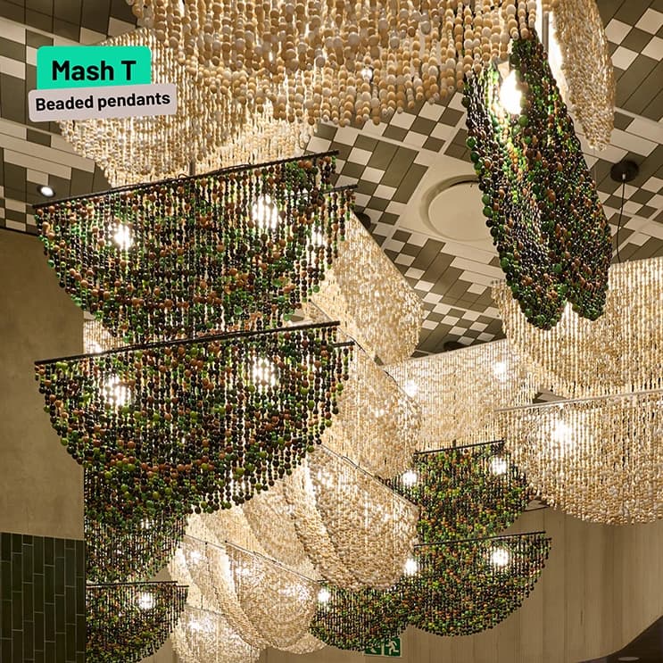 Beaded pendants by Mash T