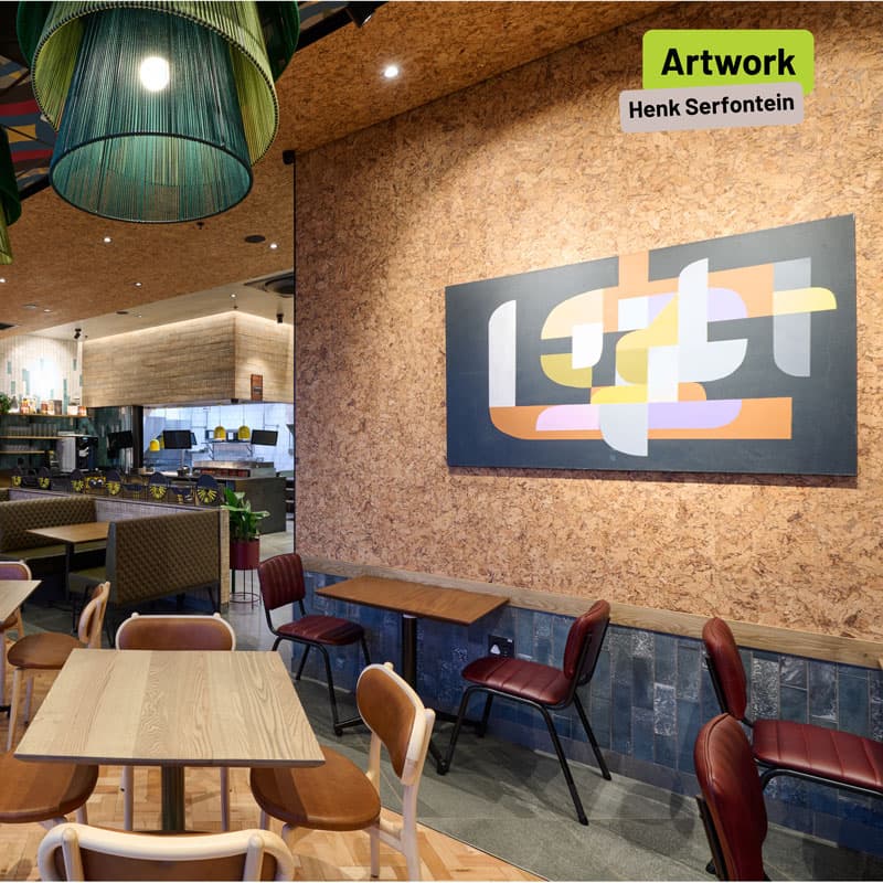 Art piece by Henk Serfontein in Nando's Vryheid