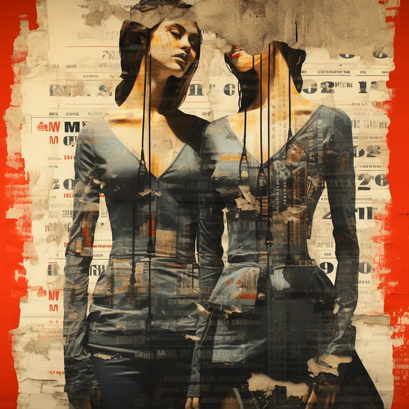 A bright poster with two females