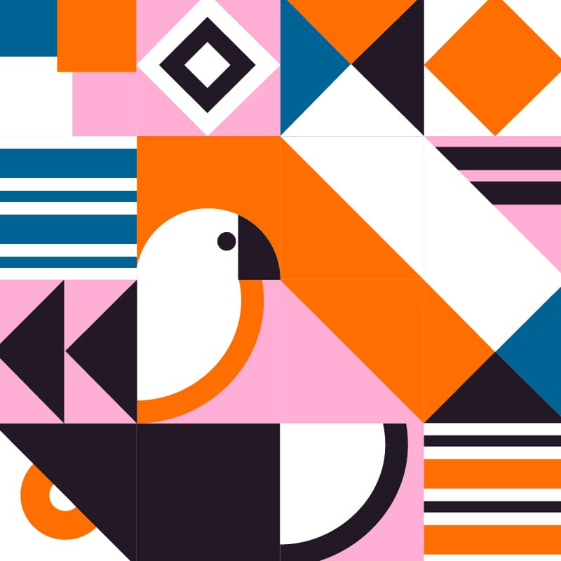 Design image made with different shapes