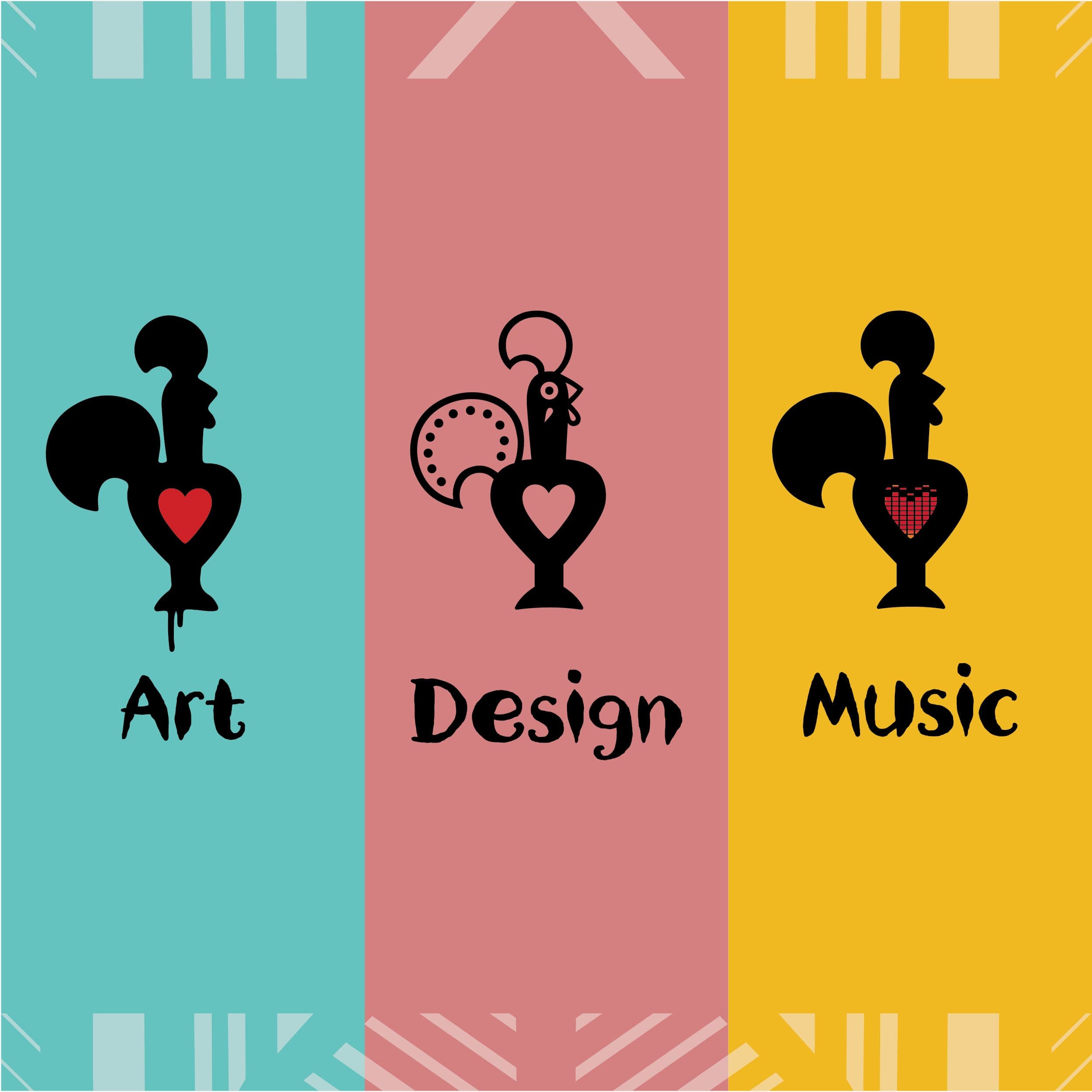 Nando's Barci logo variants for art, design and music
