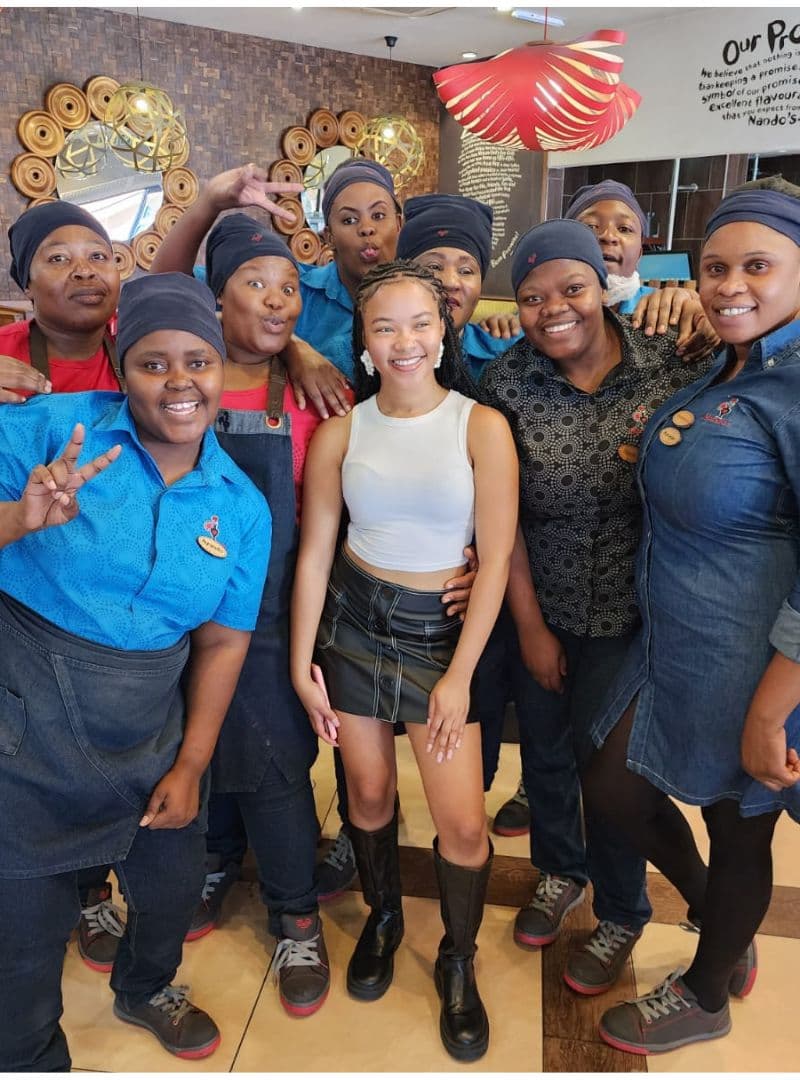 Gemma with Nando's Nelspruit employees