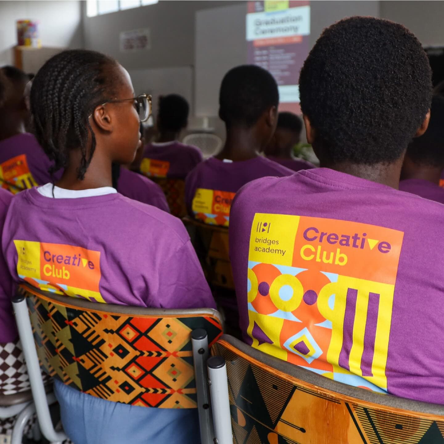School children in music class