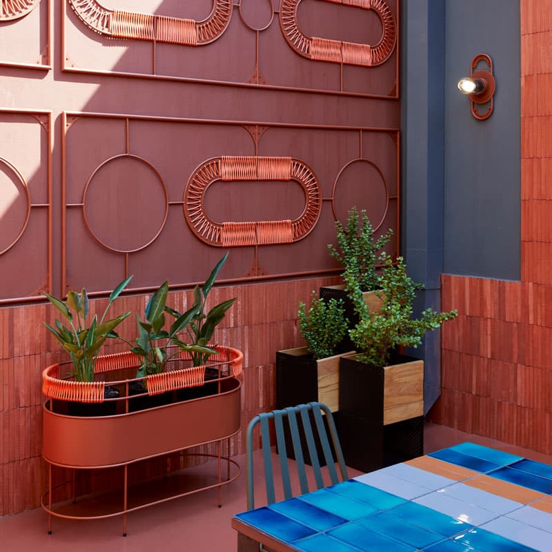 person behind a counter at CK