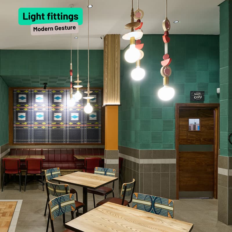 Nando's Mafikeng Drive-Thru light fittings by Neil Modern Gesture