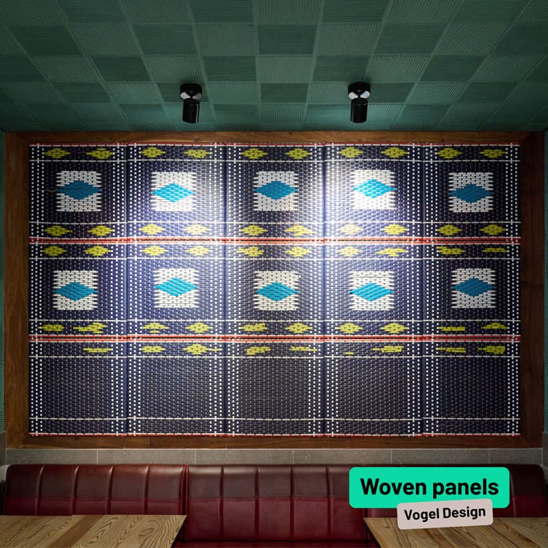 Nando's Mafikeng Drive-Thru woven panels by Vogel Design