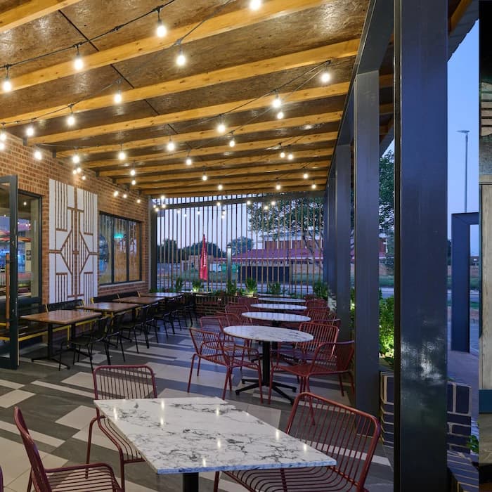 Nando's Mafikeng Mega City outside sitting area