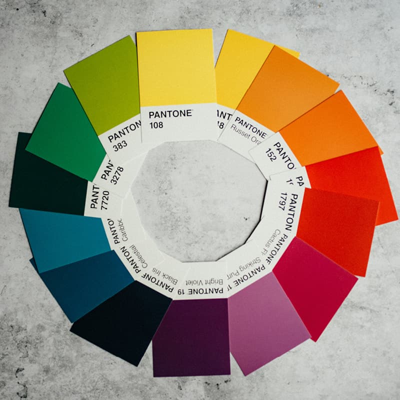 Different colors with different shades etc.