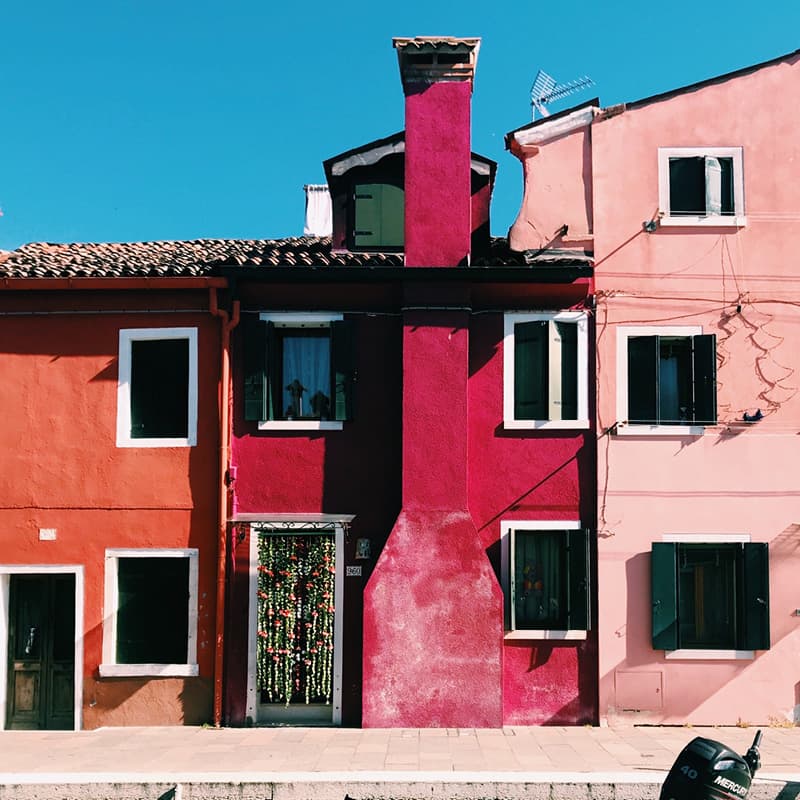 Houses of different colours
