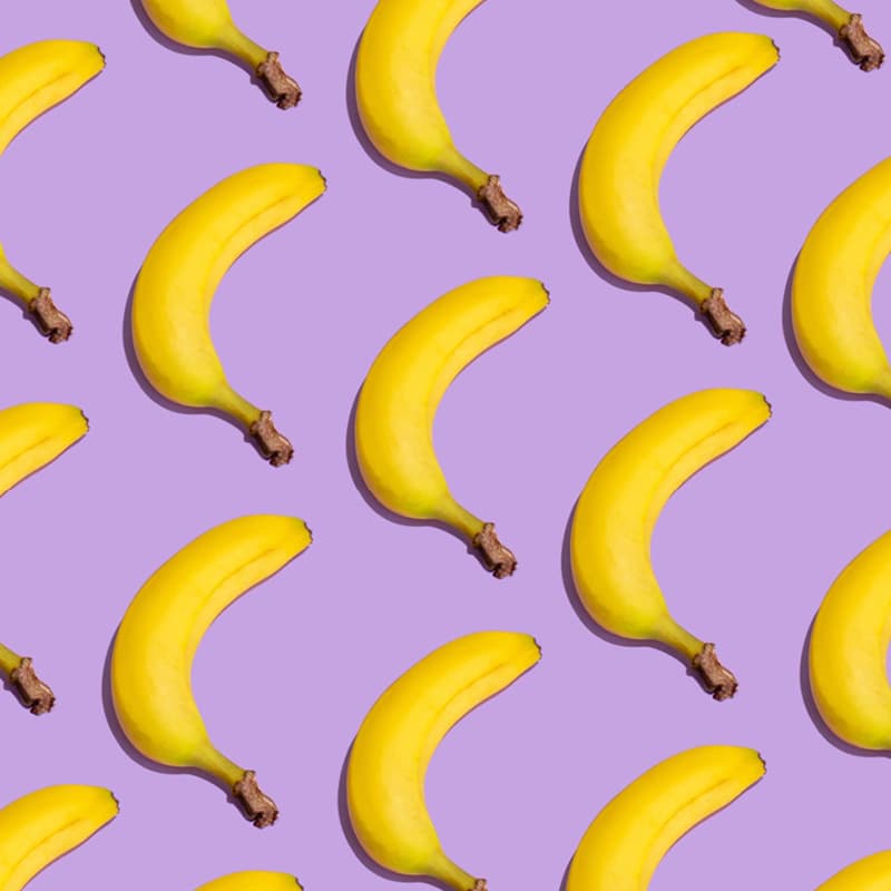 Bananas on a purple background