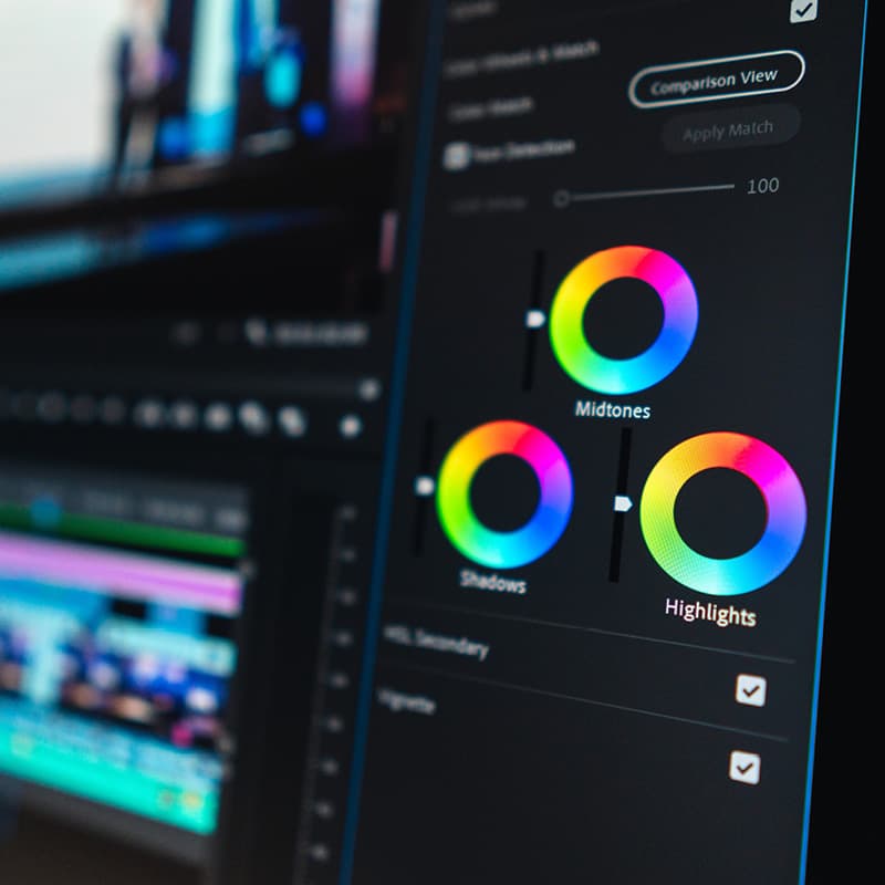 A color mixer in a software