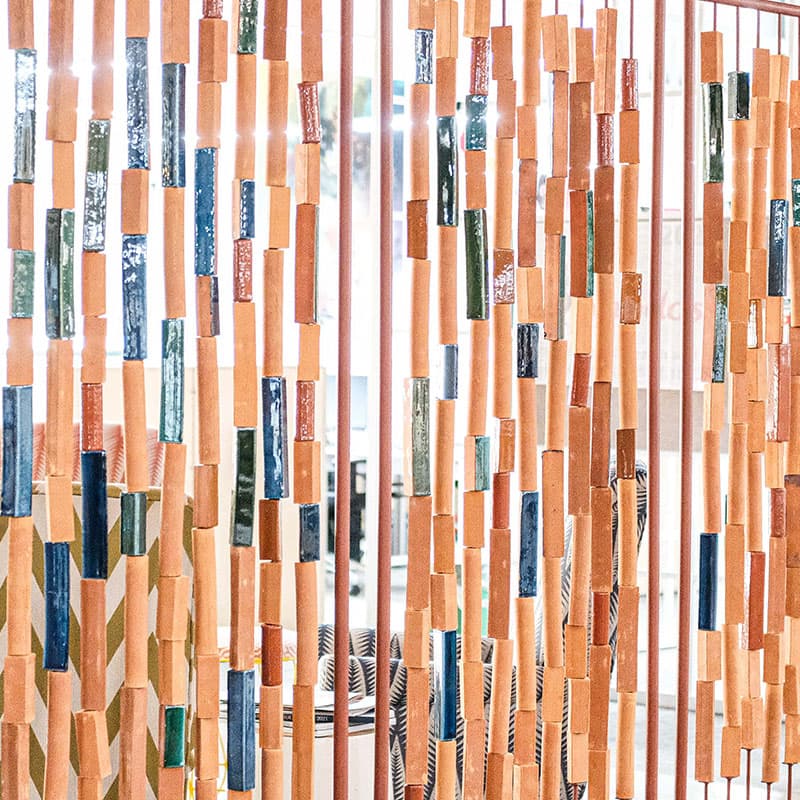 A piece of ceramic beads design