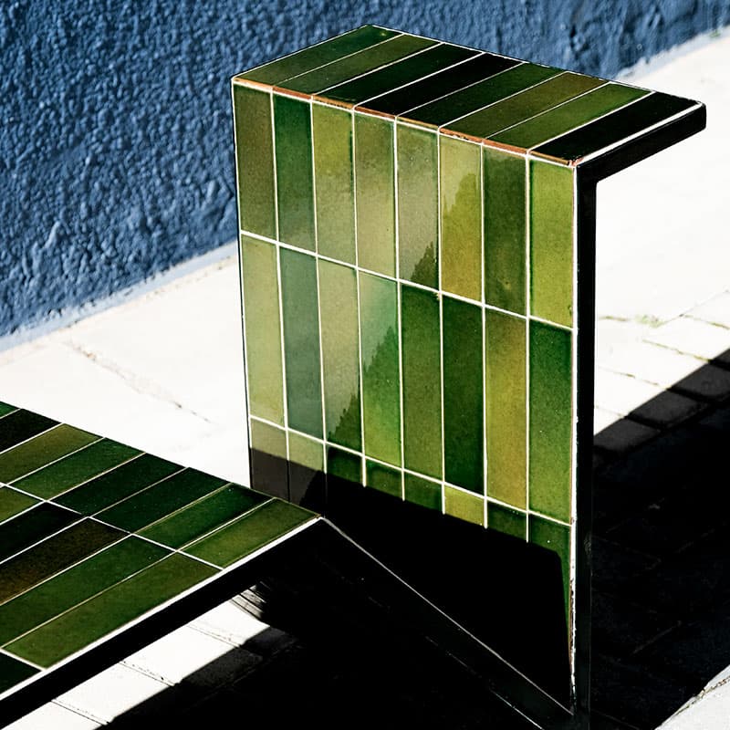 A green tile design