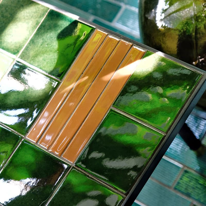 A green tile design