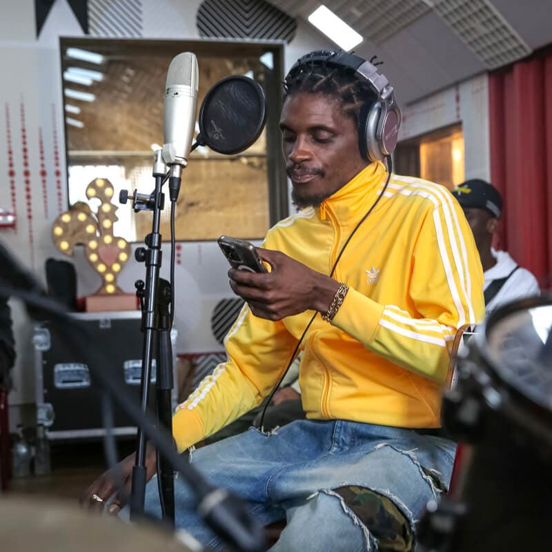 A artist in the studio