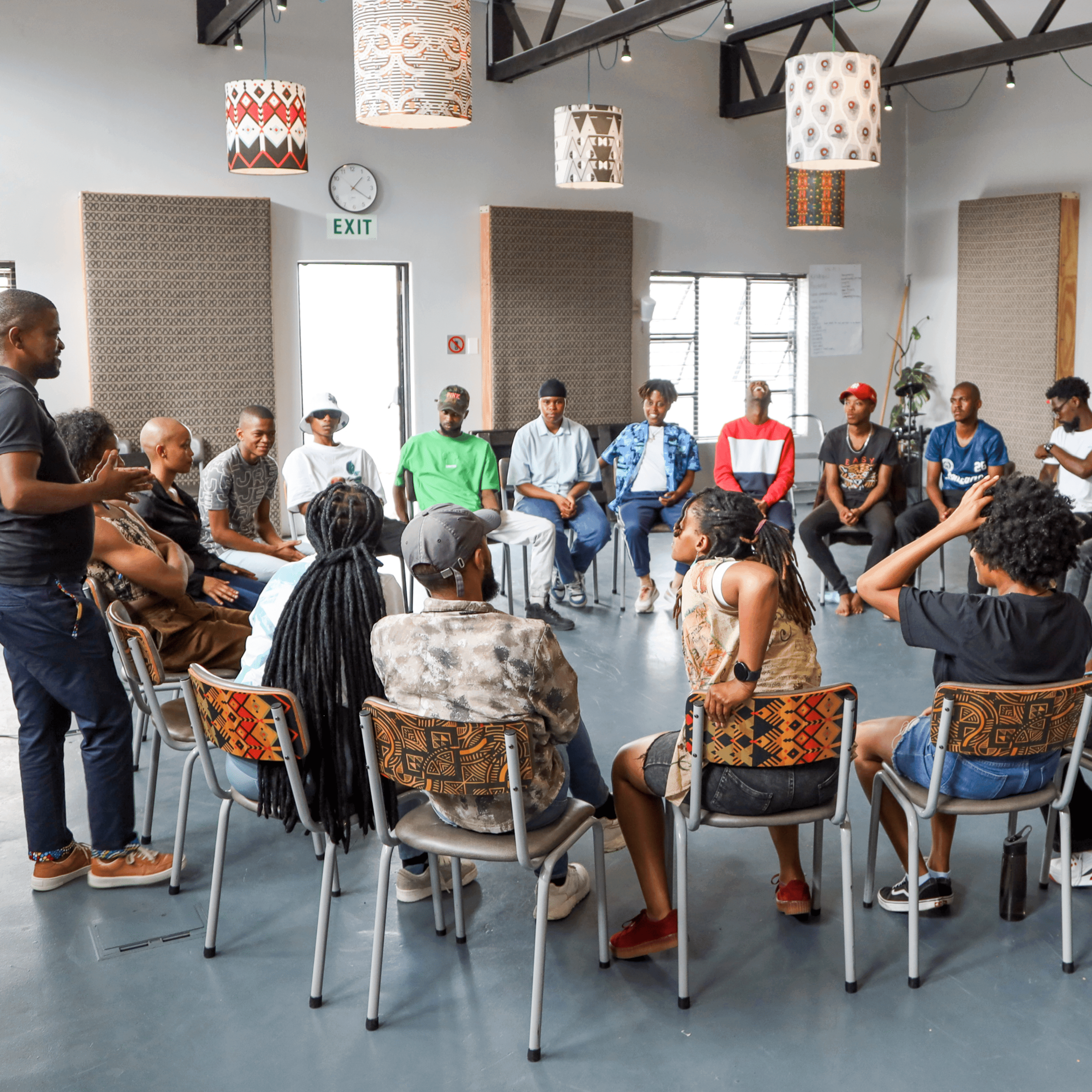 People sitting in a circle